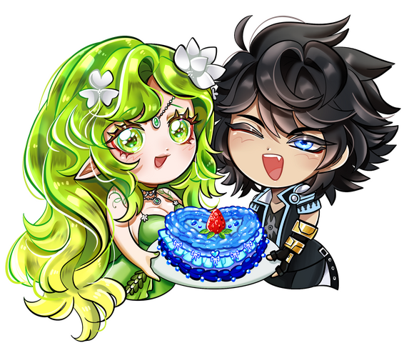 Chibi Birthday Commission for Anniel and HazraZim Chibi Birthday Commission for Anniel and HazraZim